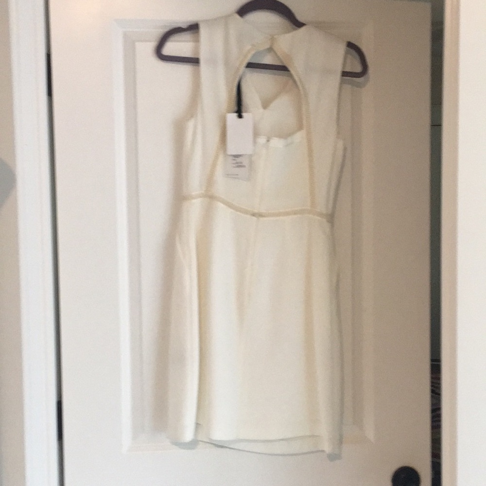 Elodie Pleated Creme Reiss dress - Picture 8 of 8